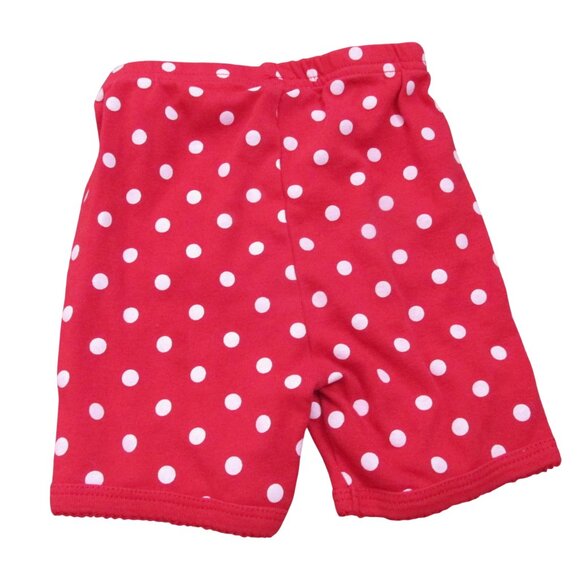 Carters Pull On Shorts Toddler Girls Size 18M Red Pink Polka Dot Elastic Bottoms - Picture 3 of 3